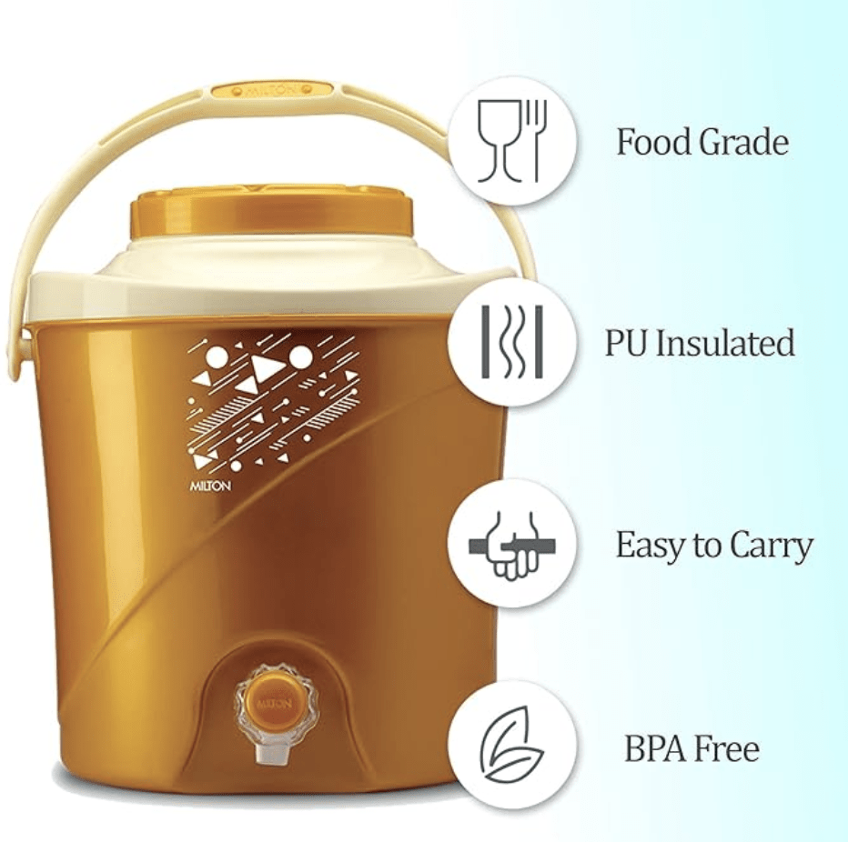 மில்டன் கூல் ஸ்டாலியன் 5 இன்சுலேட்டட் பிளாஸ்டிக் வாட்டர் ஜக், 4.7 லிட்டர், 1 பீஸ் 