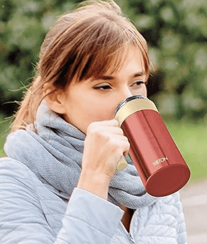 Milton Flagon Thermosteel Vacuum Insulated Flask, 400 ml, Steel