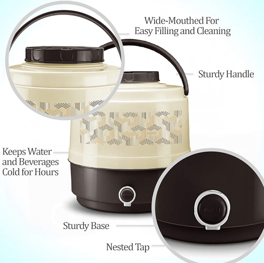 மில்டன் நியூ கூல் முசாஃபிர் 10000 இன்சுலேட்டட் வாட்டர் ஜக், 10 லிட்டர் 