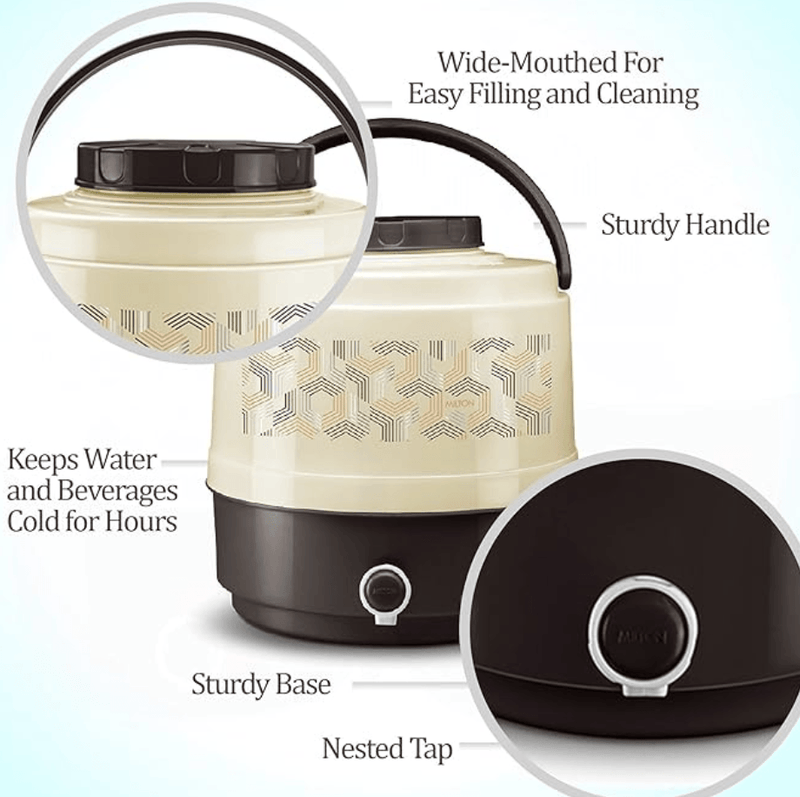 Milton New Kool Musafir 10000 Insulated Water Jug, 10 Litres-5