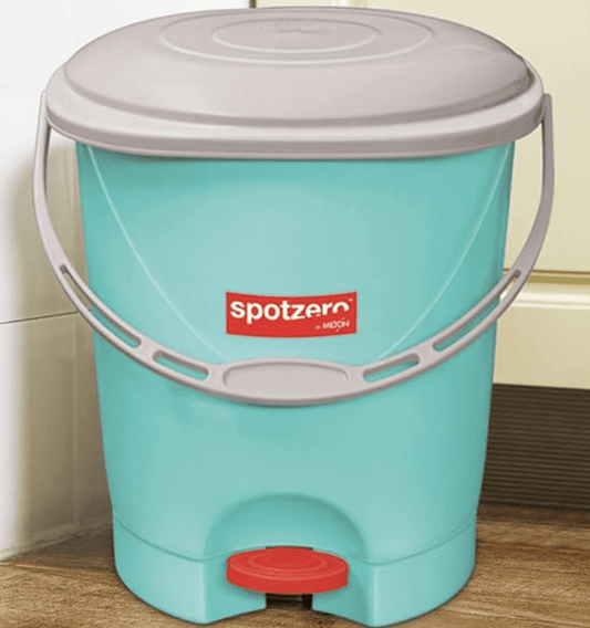 Spotzero By Milton SZ Clean Up Pedal Bin, 12 litres, Aqua Green