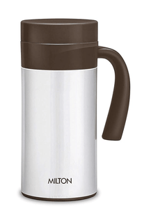 Milton Flagon Thermosteel Vacuum Insulated Flask, 400 ml, Steel Brpwn | Hot & Cold | Rust Proof | Leak Proof | Mug for Tea, Coffee & Juice-1