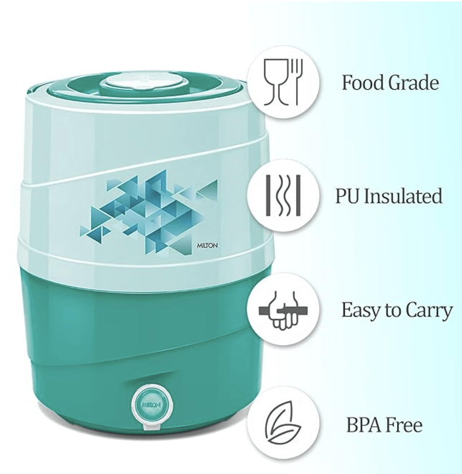 மில்டன் நியூ கூல் ரோவர் 12 இன்சுலேட்டட் வாட்டர் ஜக், 11 லிட்டர், டர்க்கைஸ் 