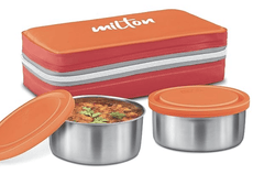 MILTON New Mini Lunch Insulated Tiffin, Set of 2, (280 ml Each), with Jacket-6