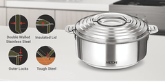 MILTON Galaxia 3500 Double Walled Stainless Steel Casserole, 3.33 litres, Silver | PU Insulated | Hot & Cold | Hygiene | Odourless-4
