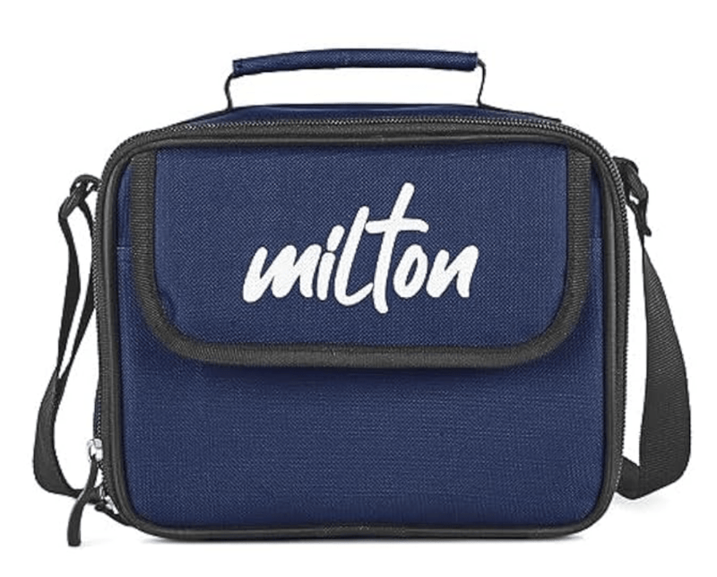 MILTON New Steel Combi Lunch Box, 3 Containers and 1 Tumbler with Jacket, Set of 4, Black | Food Grade | Light Weight | Dishwasher Safe | Easy to Carry | Leak Proof-5