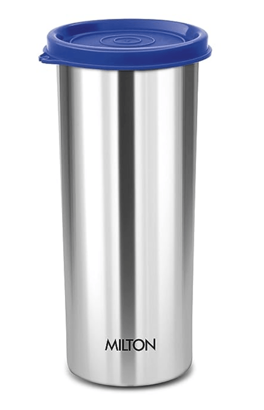 MILTON Stainless Steel Tumbler with Lid, 530 ml, 1 Piece, Assorted (Lid Color May Vary) | Office | Gym | Yoga | Home | Kitchen | Hiking | Treking | Travel Tumbler