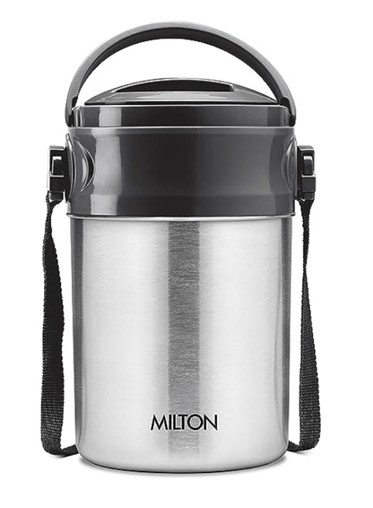 Milton Steel On 5 Tier Insulated Tiffin Box, 360 ml, Silver