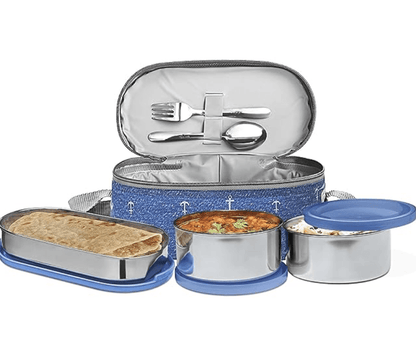 MILTON Corporate Lunch Stainless Steel Containers Set of 3, Yellow