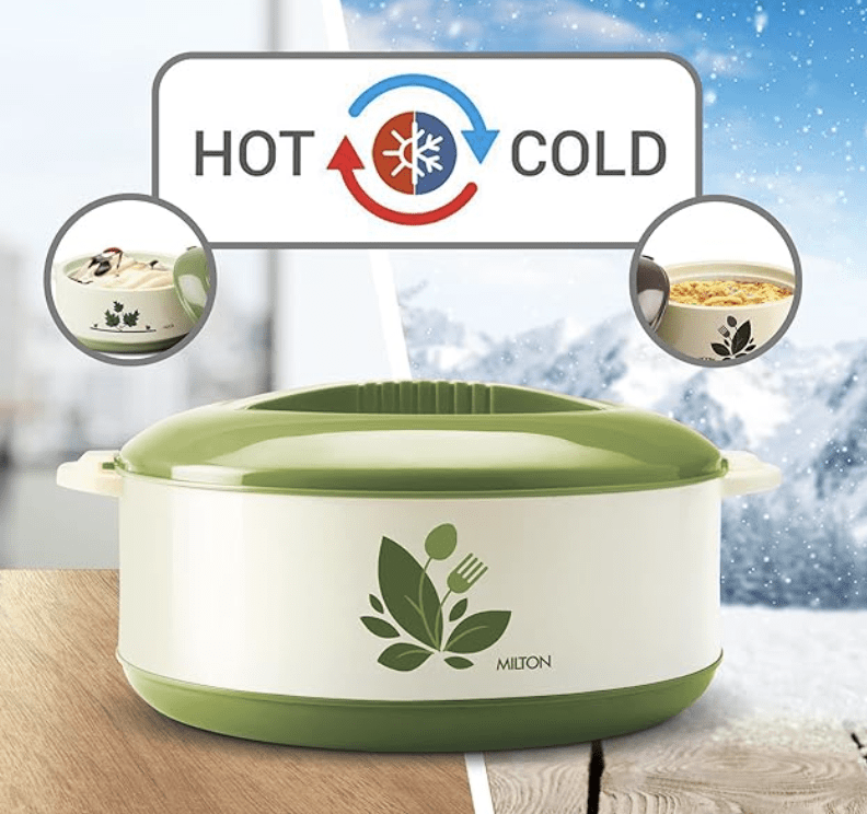 MILTON Orchid 5000 Inner Steel Casserole, 4.68 litres | PU Insulated | BPA Free |Odour Proof | Food Grade | Easy to Carry | Easy to Store | Ideal for Chapatti | Roti | Curd Maker