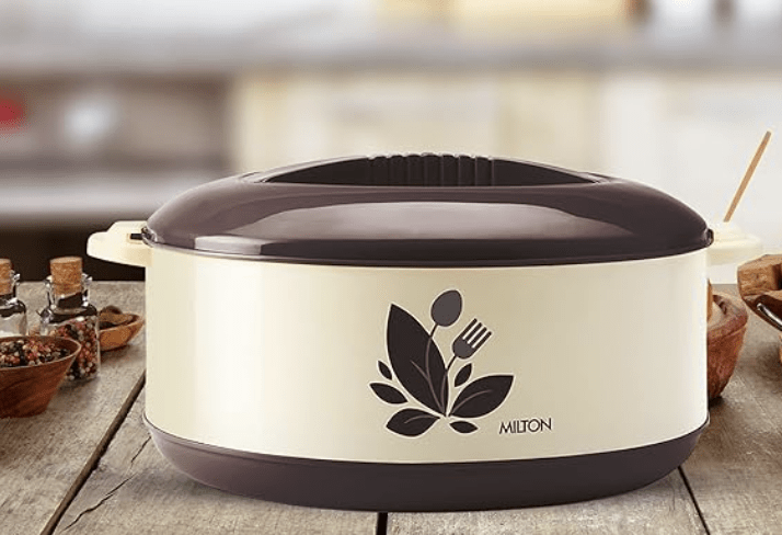 MILTON New Orchid 1000 Inner Steel Casserole, 790 ml, Dark-Brown | PU Insulated | BPA Free |Odour Proof | Food Grade | Easy to Carry | Easy to Store | Ideal for Chapatti | Roti | Curd Maker