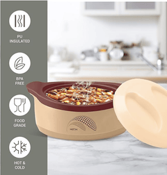 MILTON New Marvel 1000 Inner Steel Casserole, 850 ml, Brown | BPA Free | Food Grade | PU Insulate | Hot & Cold-3