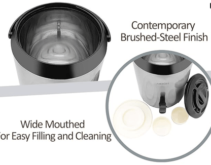 மில்டன் ஸ்டெல்லர் 8 தெர்மோஸ்டீல் வாட்டர் ஜக், 7.6 லிட்டர், வெள்ளி | PU இன்சுலேட்டட் | சூடான &amp; குளிர் | உறுதியான அடித்தளம் | சுகாதாரம் | நாற்றம் இல்லாதது 