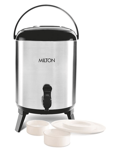 மில்டன் ஸ்டெல்லர் 8 தெர்மோஸ்டீல் வாட்டர் ஜக், 7.6 லிட்டர், வெள்ளி | PU இன்சுலேட்டட் | சூடான &amp; குளிர் | உறுதியான அடித்தளம் | சுகாதாரம் | நாற்றம் இல்லாதது 