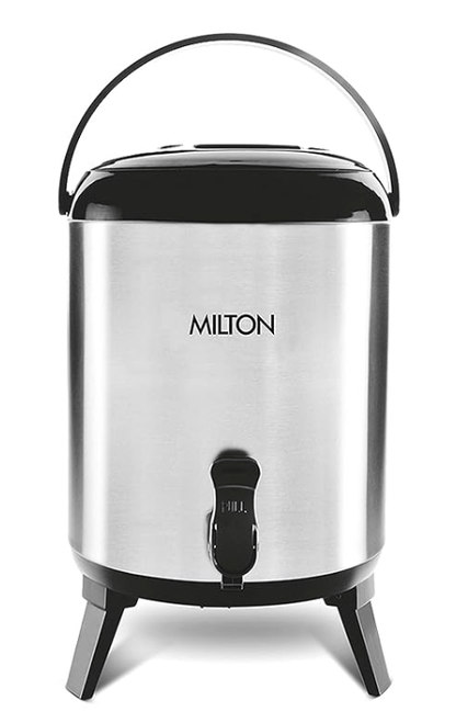 மில்டன் ஸ்டெல்லர் 8 தெர்மோஸ்டீல் வாட்டர் ஜக், 7.6 லிட்டர், வெள்ளி | PU இன்சுலேட்டட் | சூடான &amp; குளிர் | உறுதியான அடித்தளம் | சுகாதாரம் | நாற்றம் இல்லாதது 