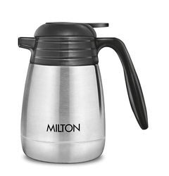 Milton Classic 1000 Thermosteel 24 Hours Hot or Cold Carafe, 1000 ml, Silver | Double Walled | Rust Proof | Food Grade | Easy to Carry | Tea, Coffee, Juice-1