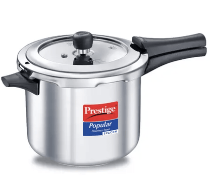 Prestige Popular Svachh Spillage Control Stainless Steel Pressure Cooker, 5 L (Silver)