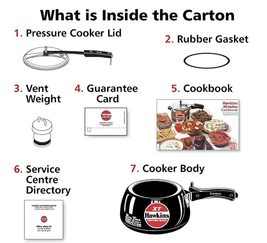 Hawkins Contura Black XT Induction Compatible Pressure Cooker, 3 Litre, Black (CXT30)