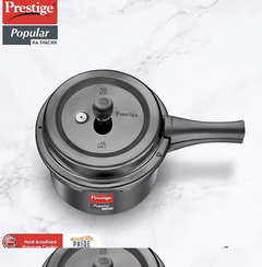 Prestige Popular Svachh Hard Anodised Outer Lid Pressure Cooker (5.0 L, Black, Deep Lid-Controls Spillage), 5 Liter-4