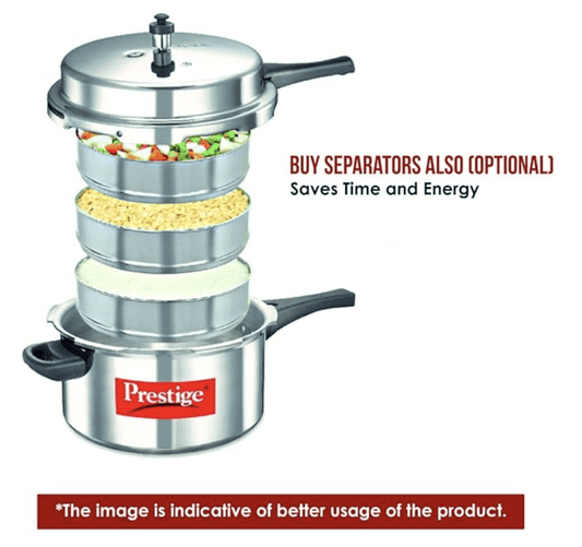 Prestige Popular Aluminium Pressure Cooker, 8.5 L, Silver
