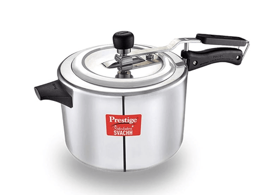 Prestige Nakshatra Plus Svachh Aluminium Straight Wall Inner Lid Pressure Cooker - Silver, 5 L, 5 Liter