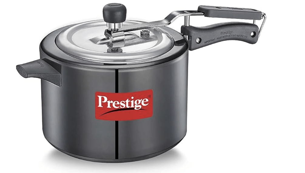 Prestige 5L Nakshatra Duo Plus Svachh Hard Anodised Pressure Cooker (Aluminium)|Gas & Induction compatible