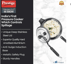 Prestige 5L Nakshatra Duo Plus Svachh Hard Anodised Pressure Cooker (Aluminium)|Gas & Induction compatible-2