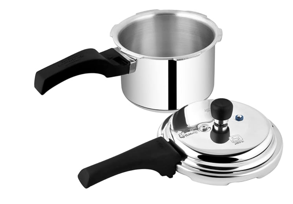 Prestige Deluxe Plus Induction Base Aluminium Outer Lid Pressure Cooker, 3 Litres, Silver-3