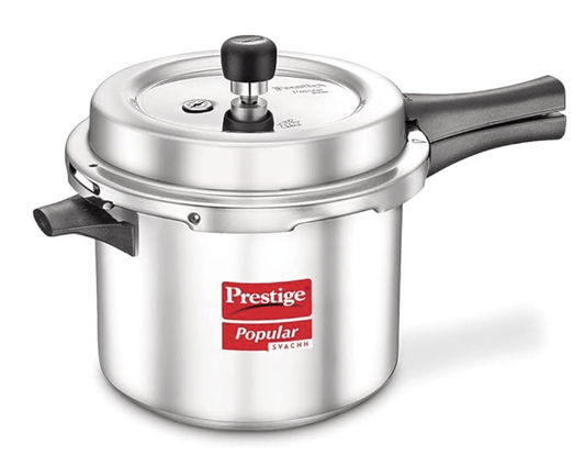 Prestige Popular Svachh 5.0 Litre Aluminium Outer Lid Pressure Cooker, Silver, Medium (10167)