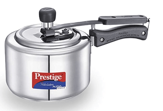 Prestige Svachh, 20244, 2 L, Nakshatra Alpha Straight Wall, with Deep Lid for Spillage Control (Silver, Inner Lid, Stainless Steel)