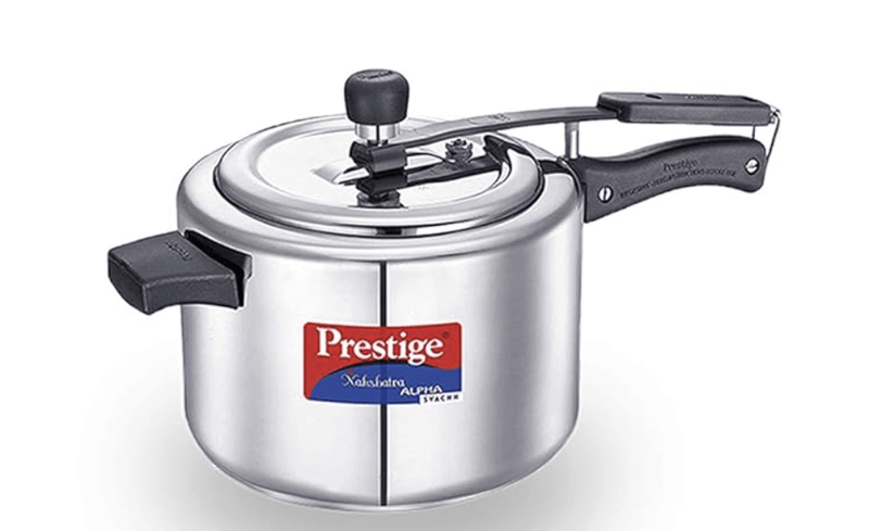 Prestige Svachh, 20246, 5 L, Nakshatra Alpha Straight Wall, with deep lid for Spillage Control (Inner Lid, Stainless Steel, Silver)-1