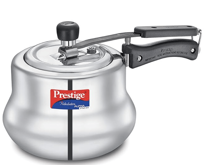 Prestige Svachh, 20257, 3.5 L, Nakshatra Alpha Svachh Handi, with deep lid for Spillage Control (Inner Lid, Stainless Steel, Silver)