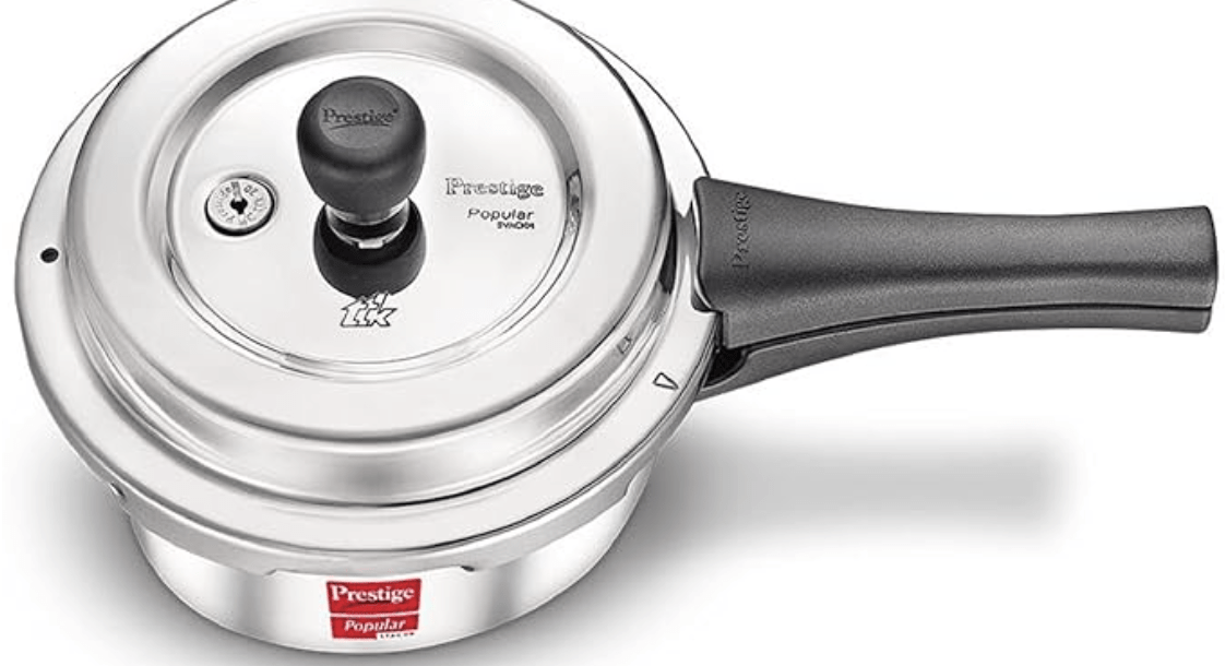 Prestige 2L Popular Svachh Aluminium Outer Lid Pressure Cooker|Ideal for 2-3 persons|Deep lid for Spillage Control|5 years warranty
