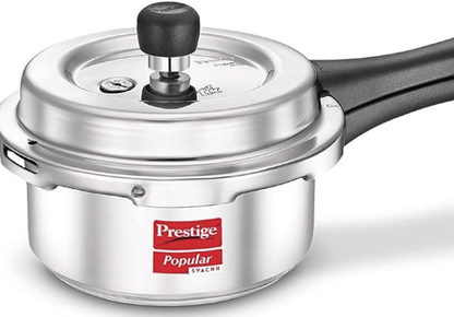 Prestige 2L Popular Svachh Aluminium Outer Lid Pressure Cooker|Ideal for 2-3 persons|Deep lid for Spillage Control|5 years warranty