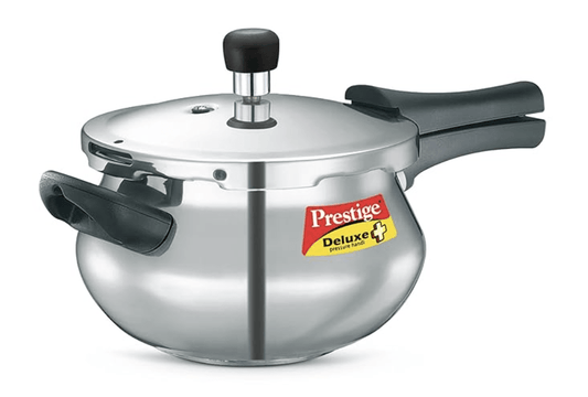 Prestige Deluxe Plus Aluminium Outer Lid Mini Pressure Handi, 3 Litre, Silver