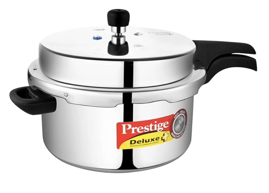 Prestige Deluxe Plus Induction Base Aluminium Pressure Cooker, 7.5 Litres