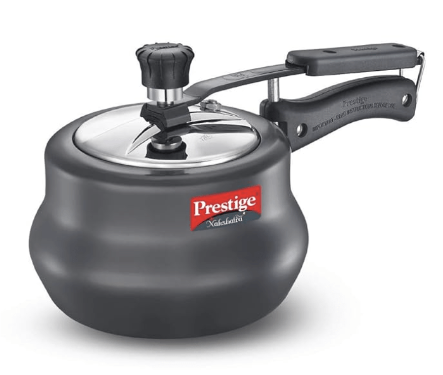 Prestige Nakshatra Plus Hard Anodised Handi 2 Litre, Black, 2 Liter
