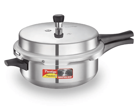 Prestige Popular Plus Induction Base Senior Deep Pan, 6 Liters, Silver, Aluminium, Outer Lid
