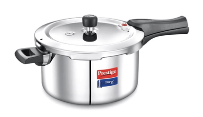 Prestige Svachh Triply 5 Litre, Silver Outer Lid Pressure Cooker (Aluminium) Visit the Prestige Store