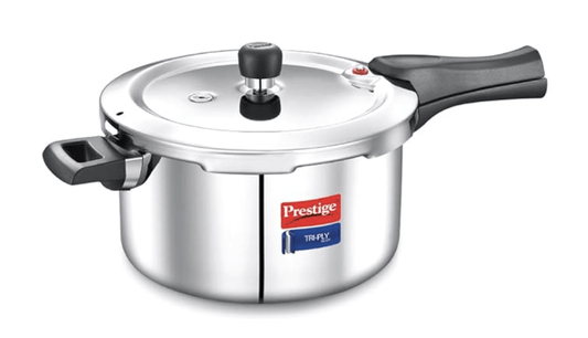 Prestige Svachh Triply 5 Litre, Silver Outer Lid Pressure Cooker (Aluminium) Visit the Prestige Store