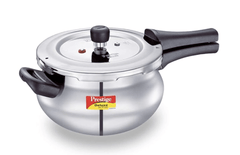 Prestige Svachh Deluxe Alpha Mini Pressure Handi, with deep lid for Spillage Control, 3 L, Stainless Steel, Silver, Outer Lid-1
