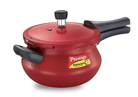 Prestige Deluxe Plus Aluminium Outer Lid Mini Pressure Handi, 3 Litre, Red