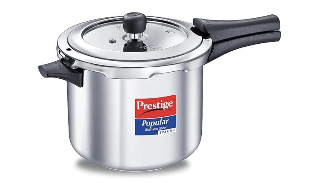 Prestige Popular Svachh Stainless Steel Outer Lid Pressure Cooker 2.0 L, 2 Liter