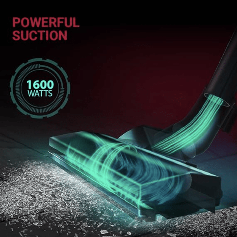 Eureka Forbes Supervac 1600 Watts Powerful Suction,bagless Vacuum Cleaner with cyclonic Technology,7 Accessories,1 Year Warranty,Compact,Lightweight & Easy to use (Red)