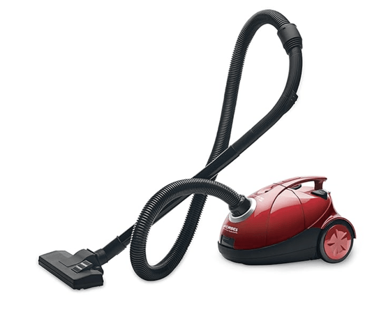 Eureka Forbes Quick Clean DX Vacuum Cleaner with 1200 Watts Powerful Suction Control, 3 Free Reusable dust Bag worth Rs 500, comes with multiple accessories, dust bag full indicator (Red), standerd