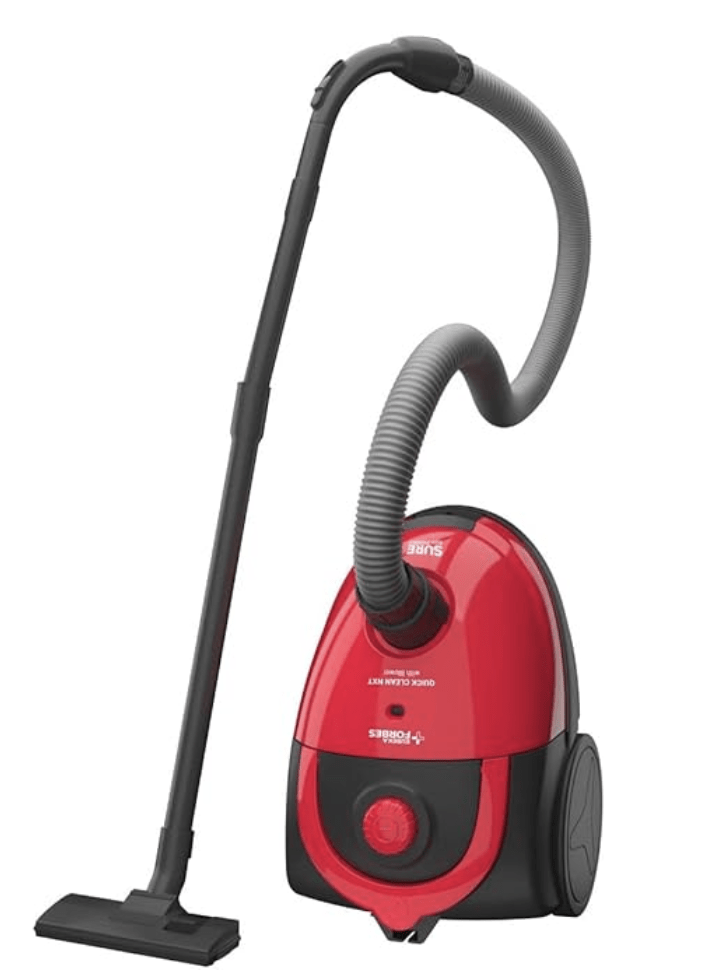 Eureka Forbes Quick Clean NXT 1200 Watts Powerful Suction & Blower Vacuum Cleaner,Reusable dust Bag,5 Accessories,1 Year Warranty,Compact,Light Weight & Easy to use (Red)