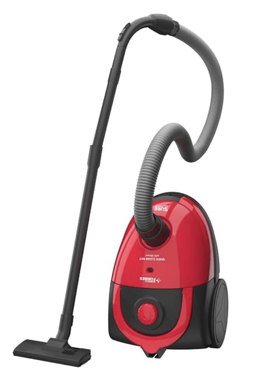Eureka Forbes Quick Clean NXT 1200 Watts Powerful Suction & Blower Vacuum Cleaner,Reusable dust Bag,5 Accessories,1 Year Warranty,Compact,Light Weight & Easy to use (Red)