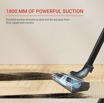 Eureka Forbes Quick Clean NXT 1200 Watts Powerful Suction & Blower Vacuum Cleaner,Reusable dust Bag,5 Accessories,1 Year Warranty,Compact,Light Weight & Easy to use (Red)