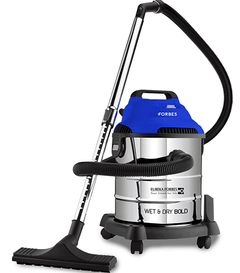 Eureka Forbes Wet & Dry Bold 1400 Watts Multipurpose Vacuum Cleaner,Power Suction & Blower with 20 litres Tank Capacity,6 Accessories,1 Year Warranty,Compact,Light Weight & Easy to use (Blue)