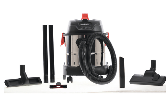 Eureka Forbes Wet and Dry NXT Powerful Wet and Dry Vacuum Cleaner with In Hand Suction Control, 12 Litres, Stainless Steel Body, Suction with Blower